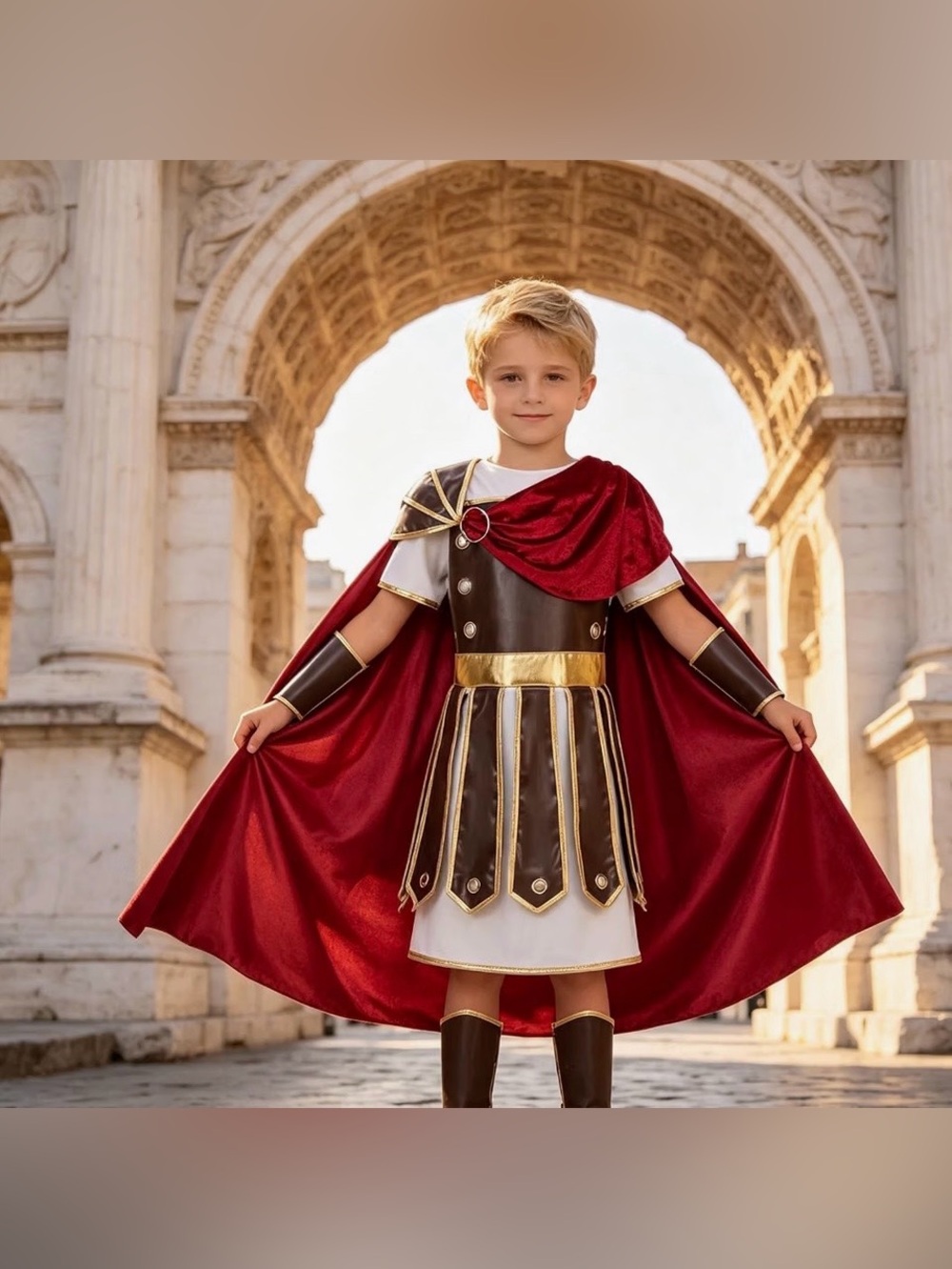 Boys Roman Soldier Gladiator Viking Medieval Historical Costume Size 10-11 Years